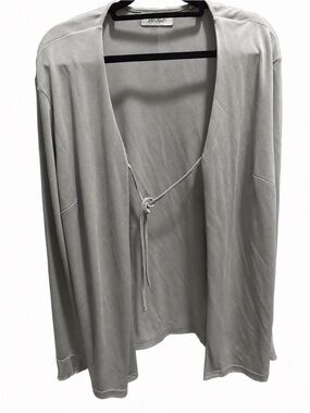 Lord & Taylor Stone Gray Stretch Cardigan